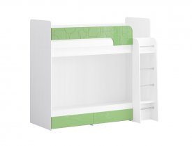 Белый древесный / Салатовый металлик